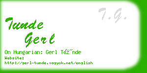 tunde gerl business card